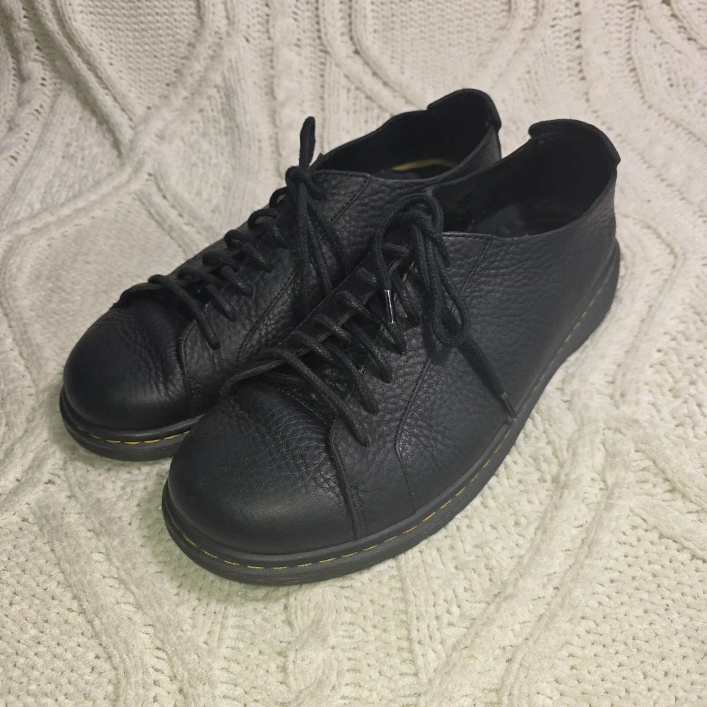 Dr. Martens Islip Oxford Loafers Black Pebbled Leather 43 Men‎ 10 Women 11